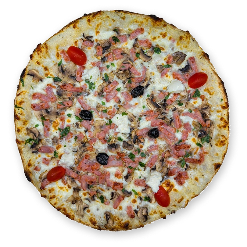 Pizza base crème forestière