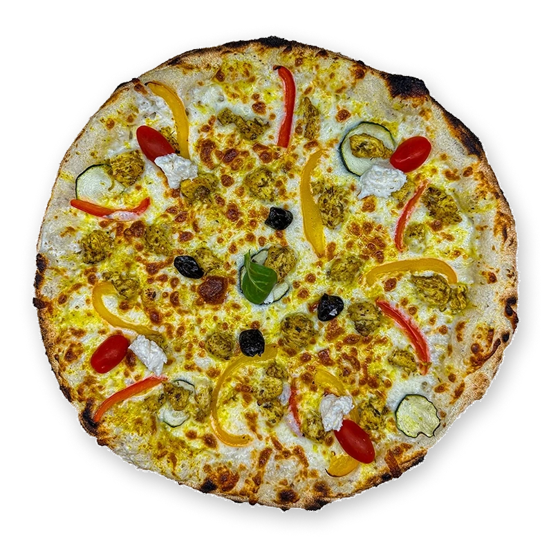 Pizza base crème curry